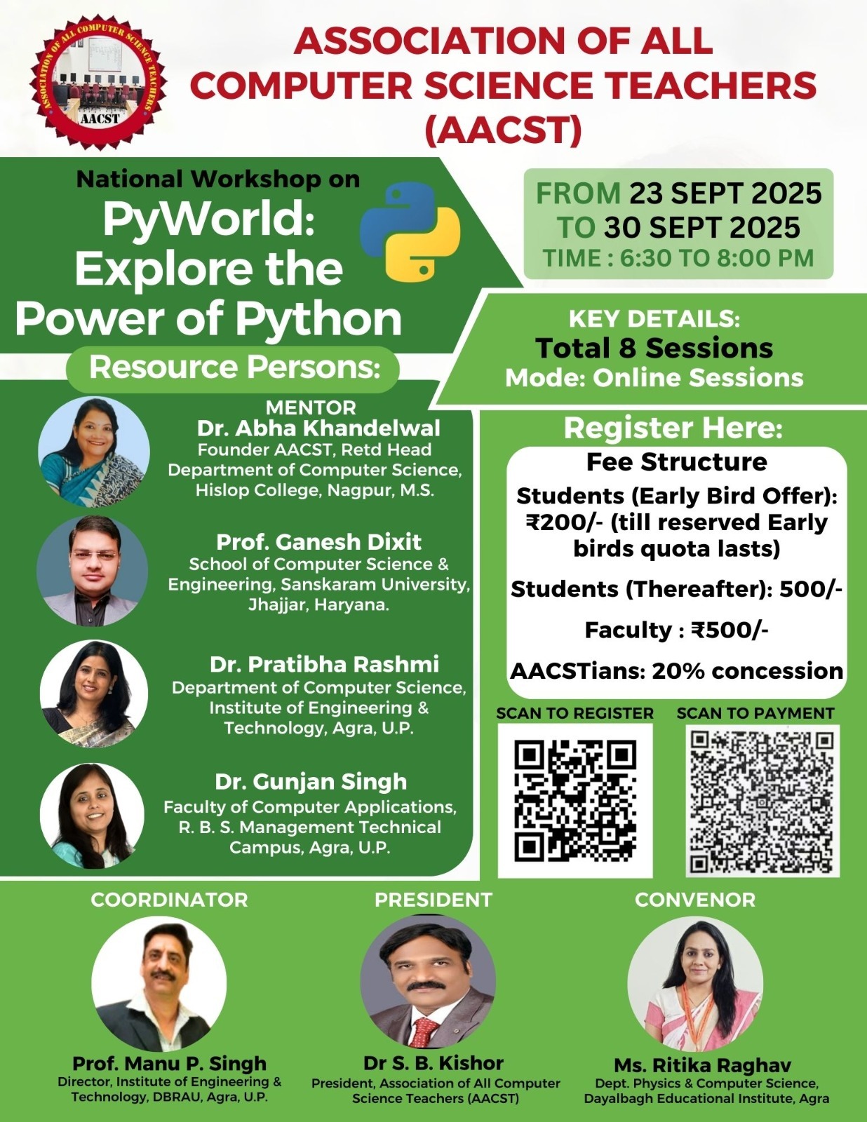 NATIONAL Workshop  PyWorld:Explore the Power of Python (23 September 2025 to 30 September 2025)